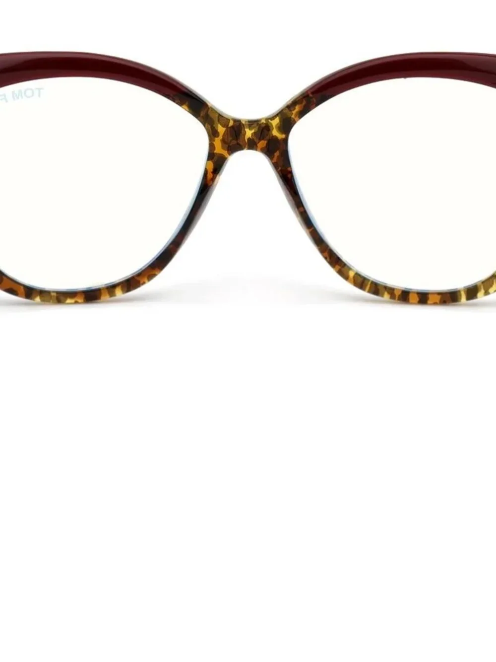 NEW TOM FORD TF5673-B 056 BURGUNDY VINTAGE LEOPARD AUTHENTIC EYEGLASSES FRAME